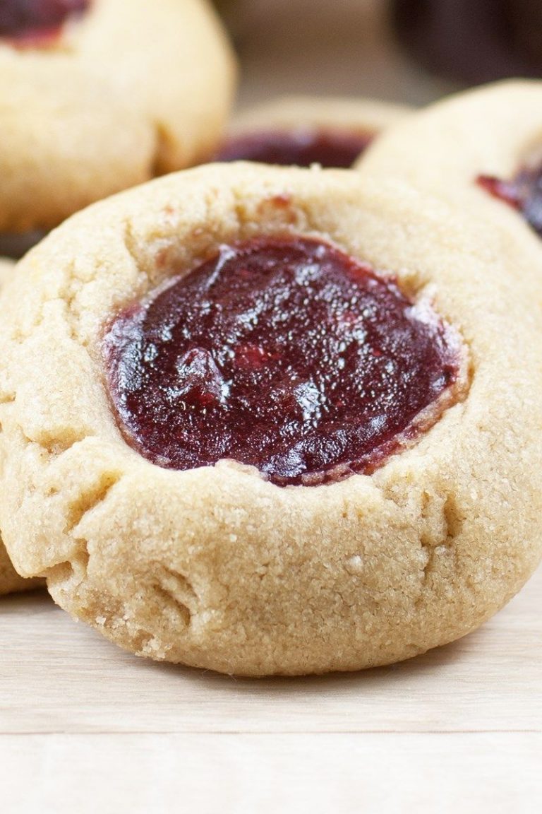 Two Point Raspberry Cheesecake Thumbprint Cookies