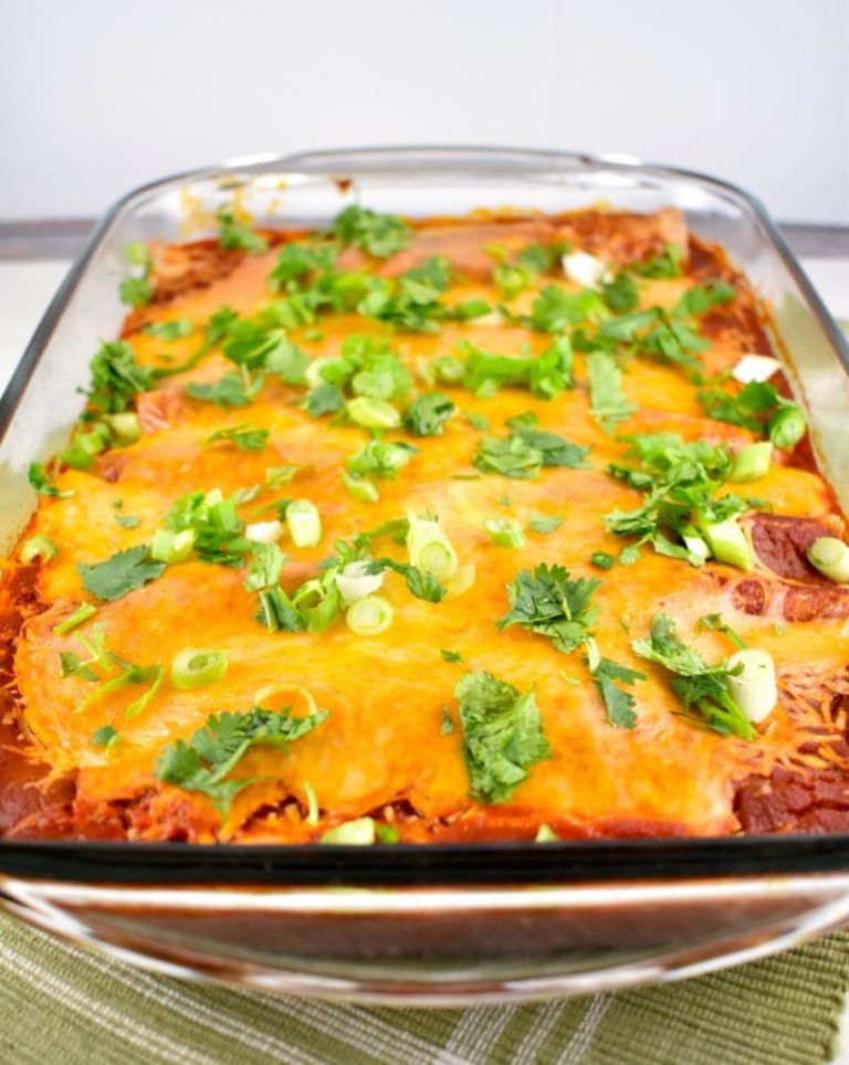 CHICKEN AND BLACK BEAN ENCHILADAS RECIPE – 6 POINTS