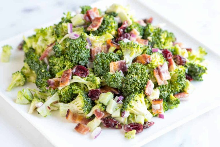 Skinny Creamy Broccoli Salad￼