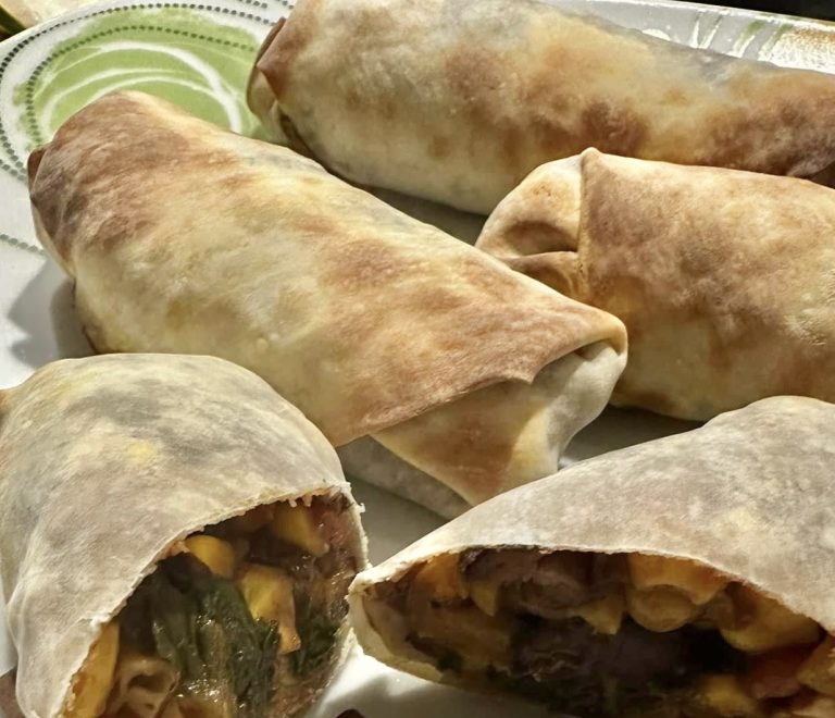 corn and bean burritos