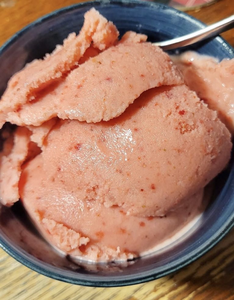 Three ingredient strawberry frozen treat