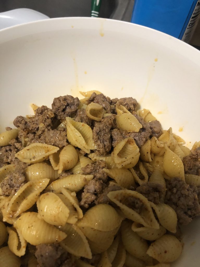 Weight Watchers Pasta Shells with Ground Beef