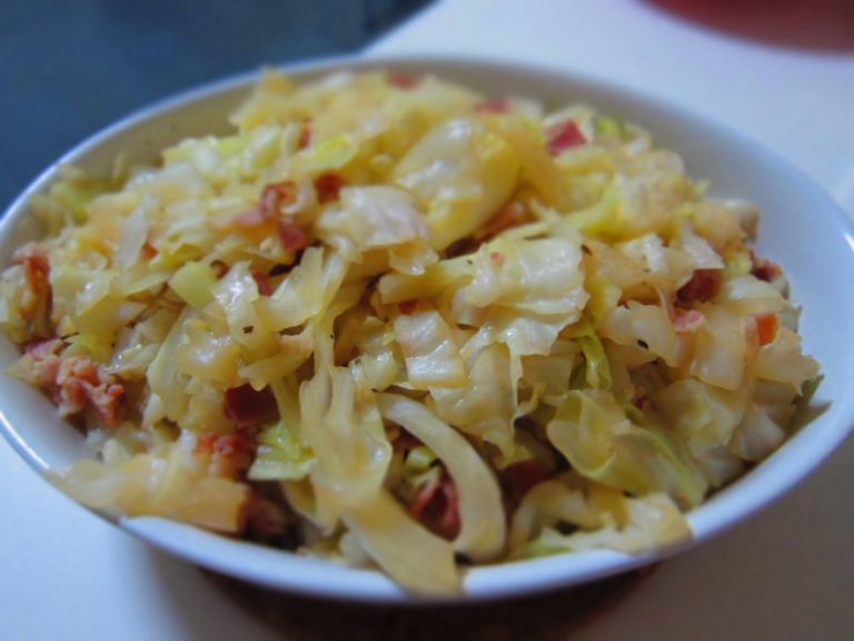 Fried Cabbage with Onions and Bacon