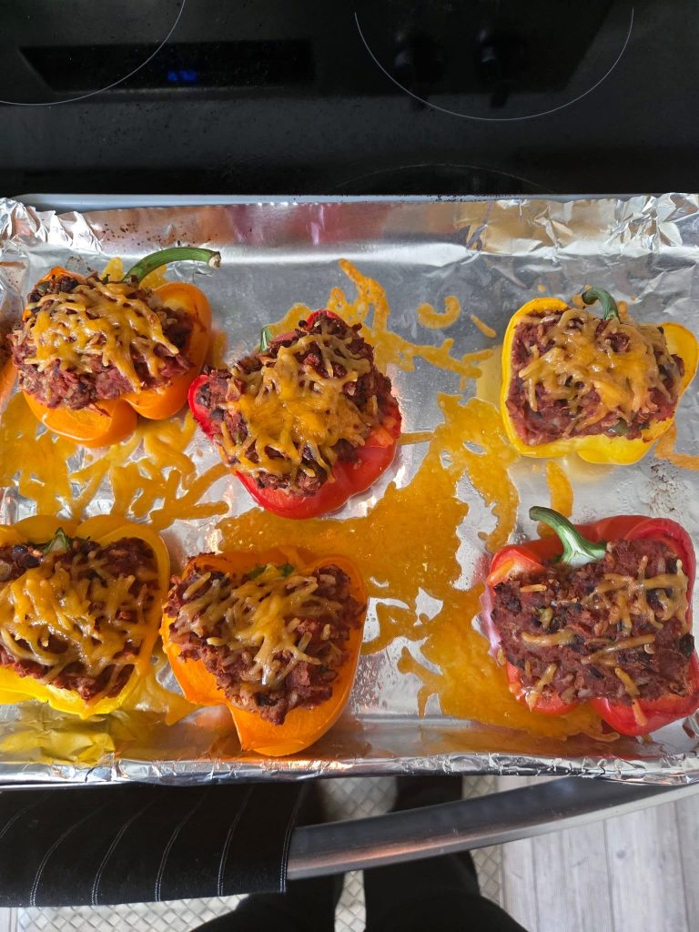 Veggie stuffed peppers