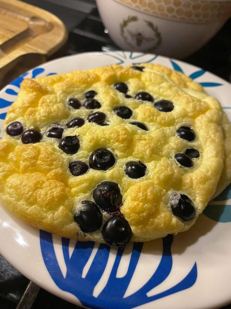 Cloud bread blueberry pancakes