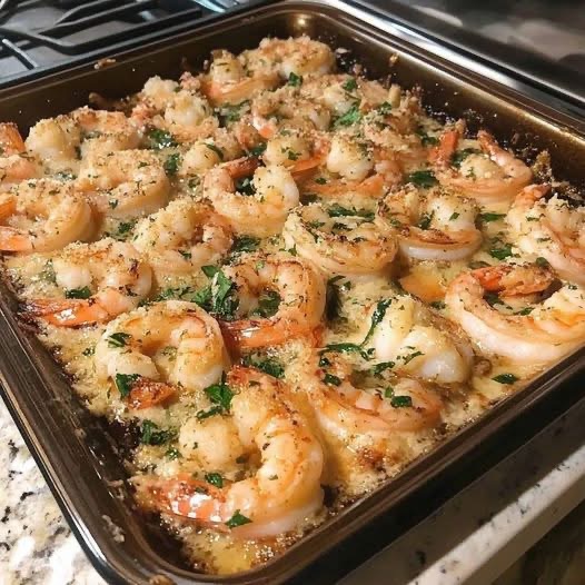 Garlic Parmesan Baked Shrimp 