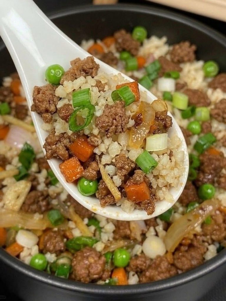 Onion Beef Fried Rice
