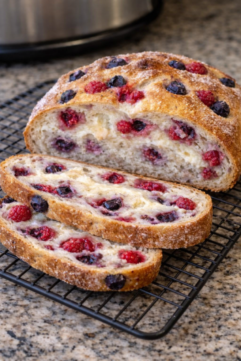 The Best WW Blueberry Raspberry Cream Cheese Loaf