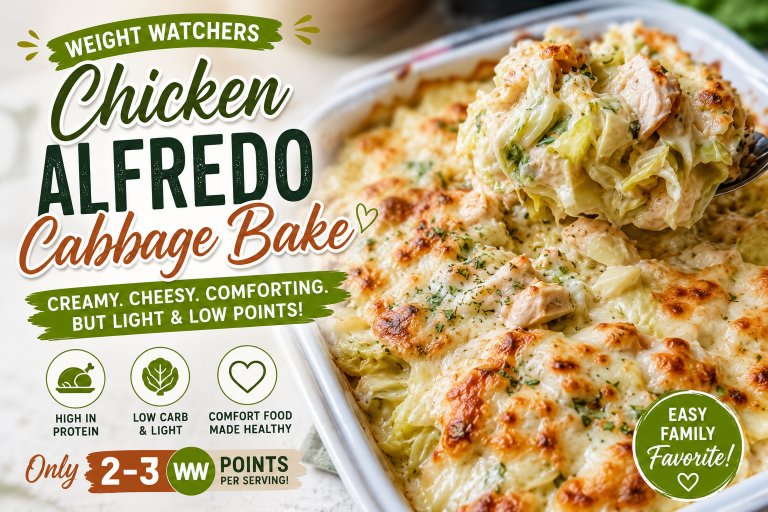 WW Chicken Alfredo Cabbage Bake 🥬🍗🧀