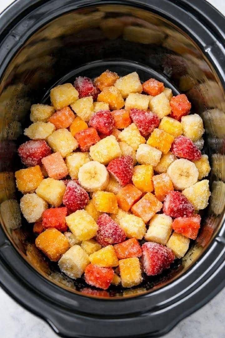 4 Ingredient Slow Cooker Tropical Fruit Cake