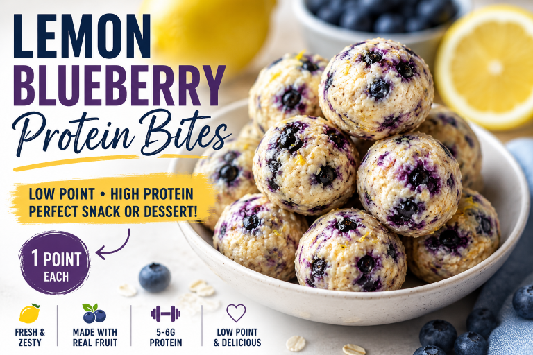 Weight Watchers Lemon Blueberry Protein Bites