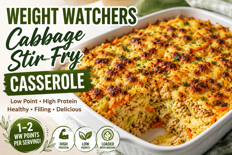 Low-Point Weight Watchers Cabbage Stir-Fry Casserole